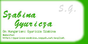 szabina gyuricza business card